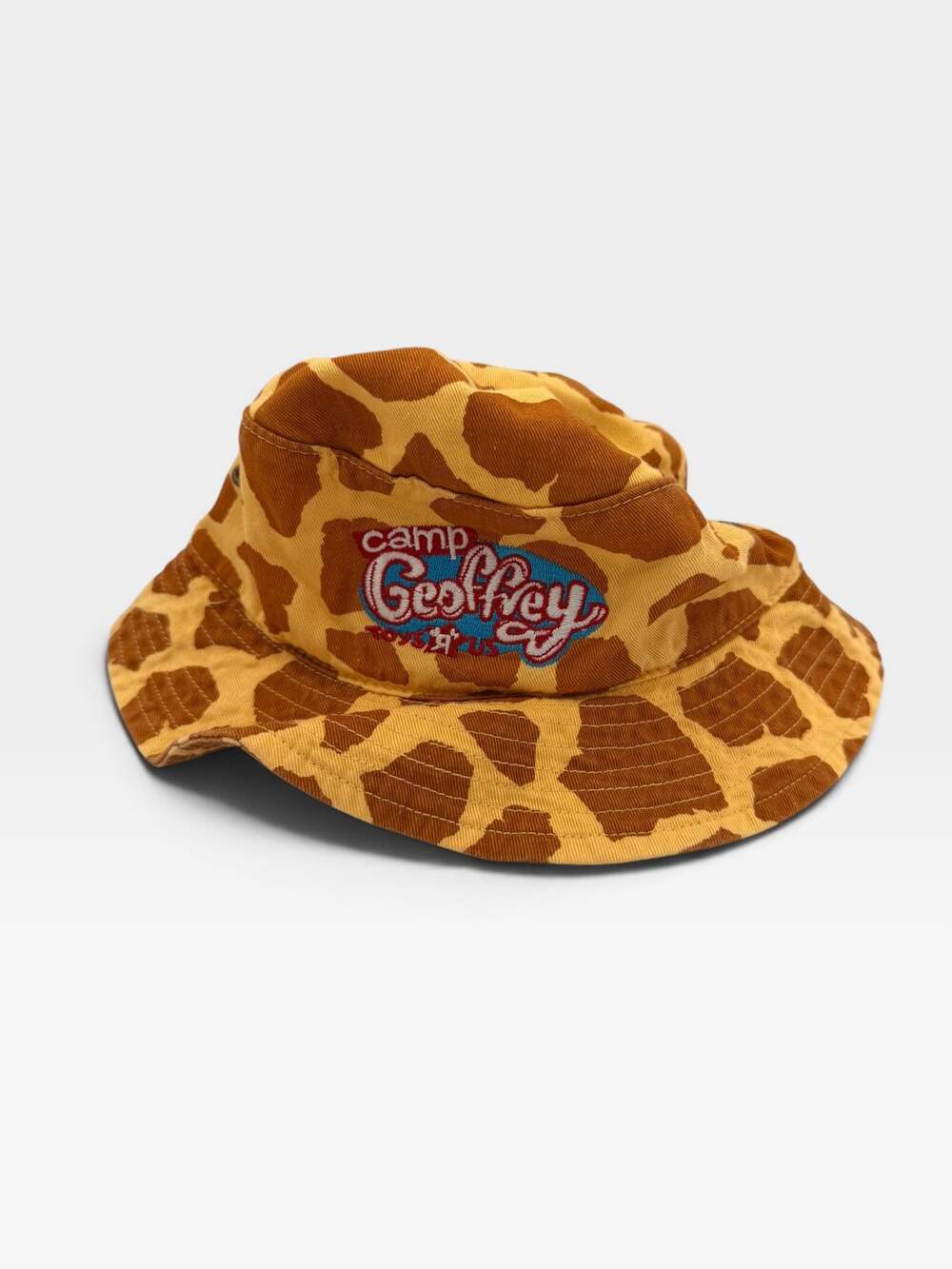 Vintage Toys R Us Camp Geoffrey Giraffe Print Bucket Hat Youth Child Size